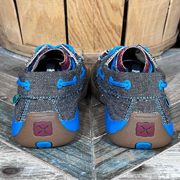 Twisted X Dusty Serape Blanket Canvas Boat Shoe Driving Mocs Shoes Womens Size 7 - Picture 6 of 12